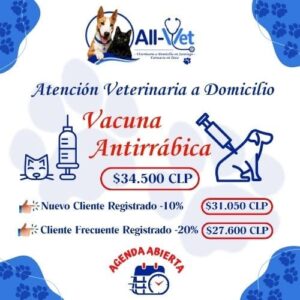 Agenda para Vacunas y Packs Preventivos para Mascotas a Domicilio en Santiago